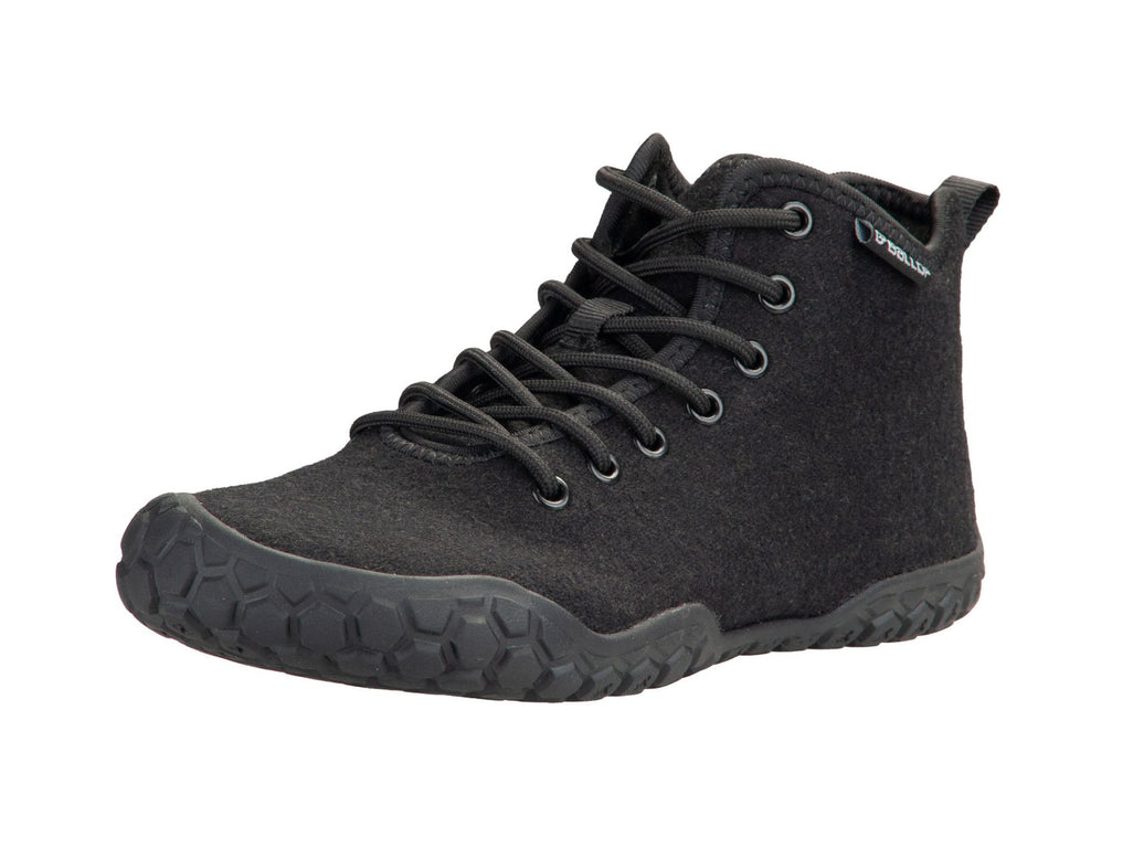 Ballop Corso Mid Cut Zero Drop Minimalist Barefoot Shoes - Black