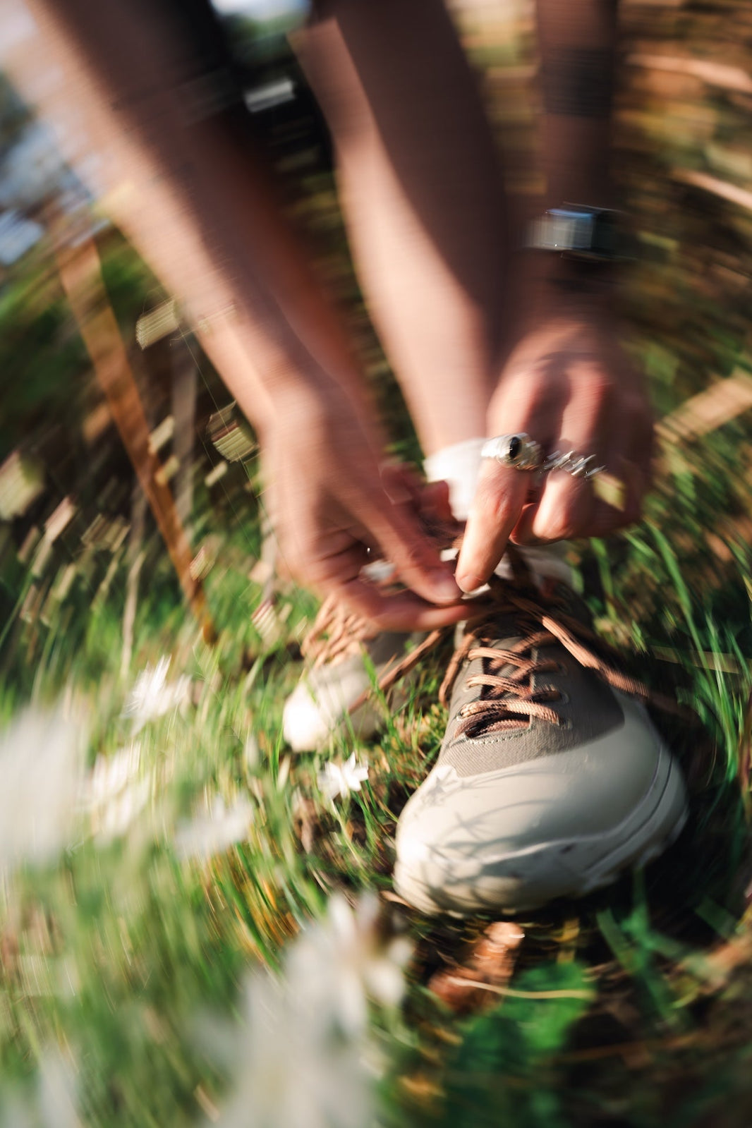 LONO WILD Lite, Valley Forest Shoe Laces, on-foot lifestyle photograph