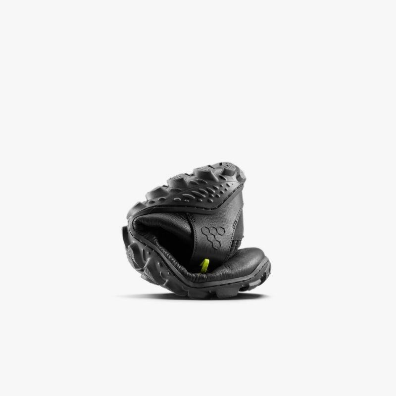 Vivobarefoot Magna Forest ESC Obsidian/Lime women's barefoot hiking shoe, side profile