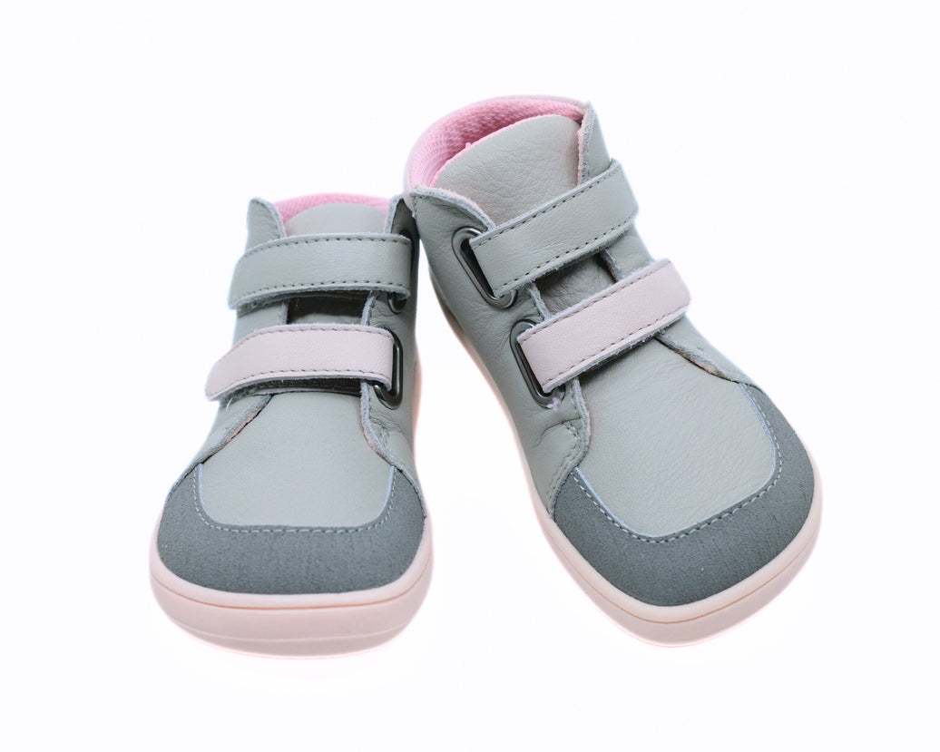 Baby Bare Shoes Febo FALL Grey/Pink