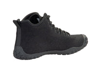 Ballop Corso Mid Cut black barefoot shoe with adjustable lace-up fastening