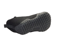 Ballop Corso Mid Cut black barefoot shoe with fine-tread rubber outsole
