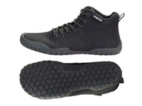 Ballop Corso Mid Cut black zero-drop barefoot shoe, mid-cut lace-up design