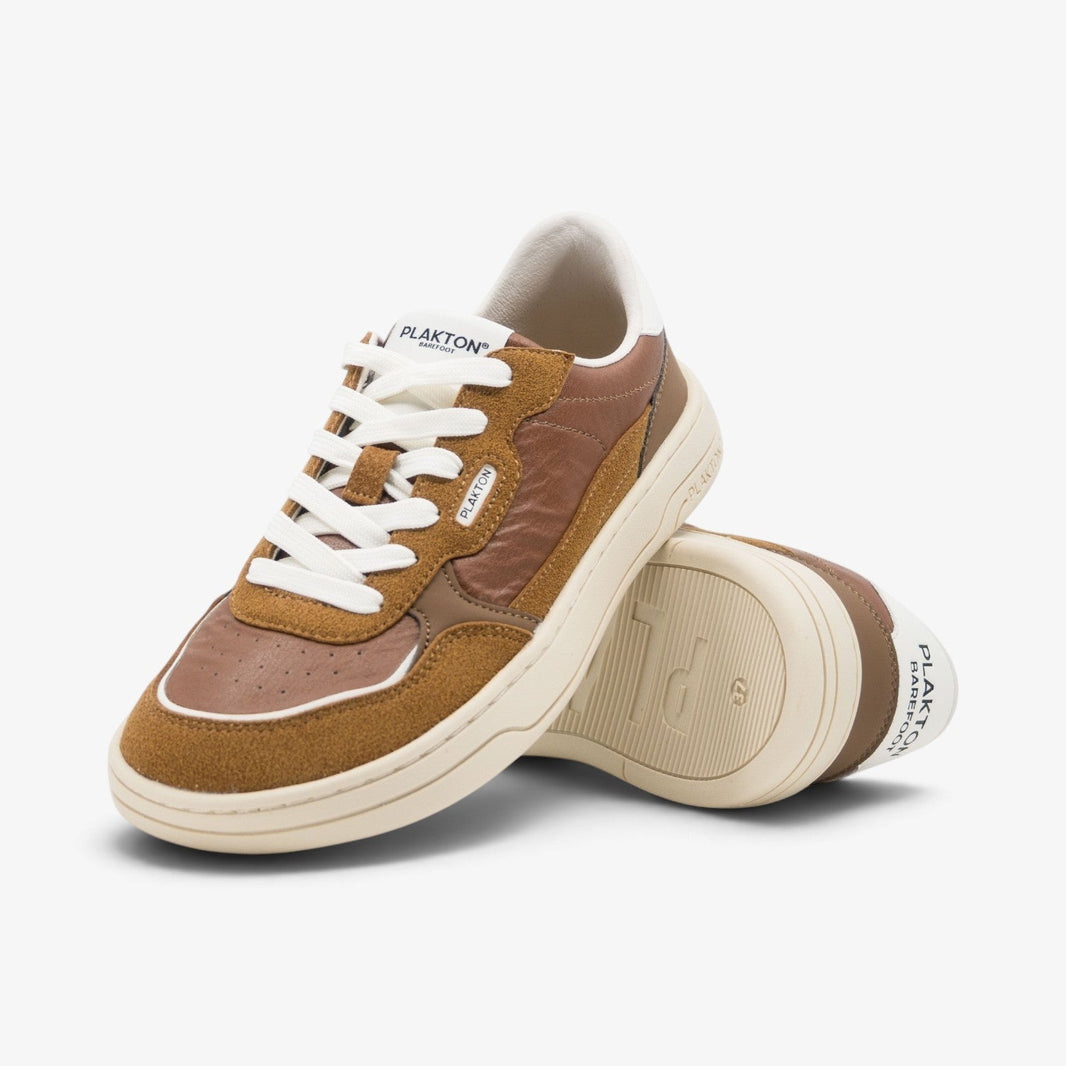 Barefoot Trainers by Plakton in Wrinkled Cuero colour zero drop