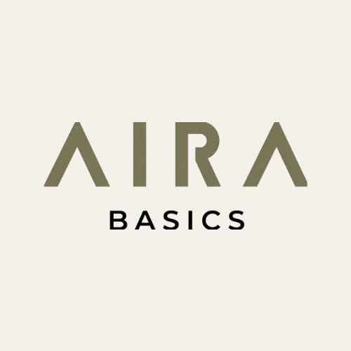AIRA Basics logo on a beige background