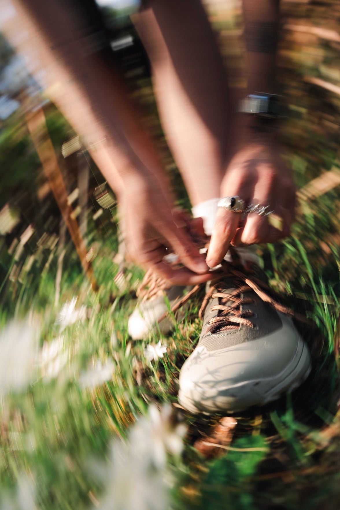 LONO WILD Lite, Valley Forest Shoe Laces, on-foot lifestyle photograph