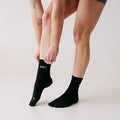 Aira Basics black crew sock for barefoot footwear by Aira