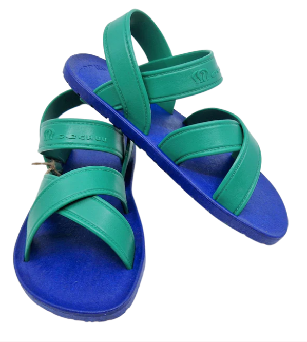 MooChuu Kids Vegan Barefoot Sandals – Blue & Green
