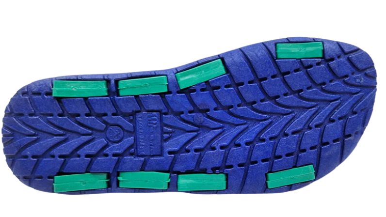 MooChuu Kids Vegan Barefoot Sandals – Blue & Green