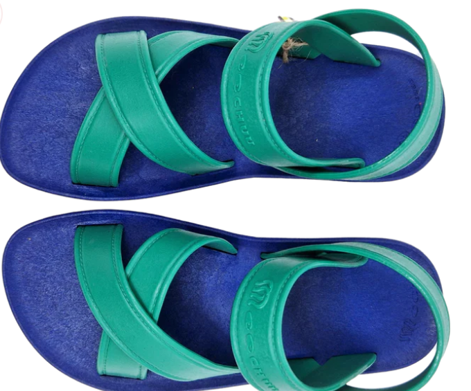 MooChuu Kids Vegan Barefoot Sandals – Blue & Green
