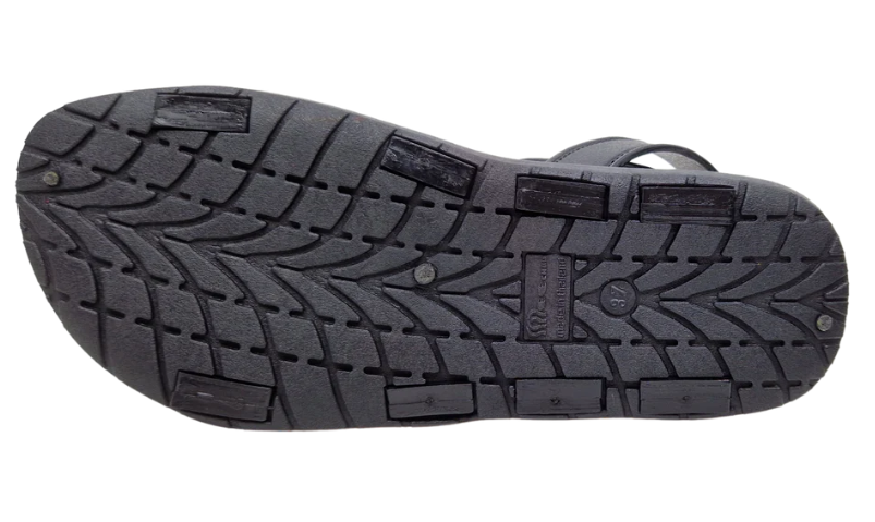 MooChuu Vegan Barefoot Cross Sandals All Black