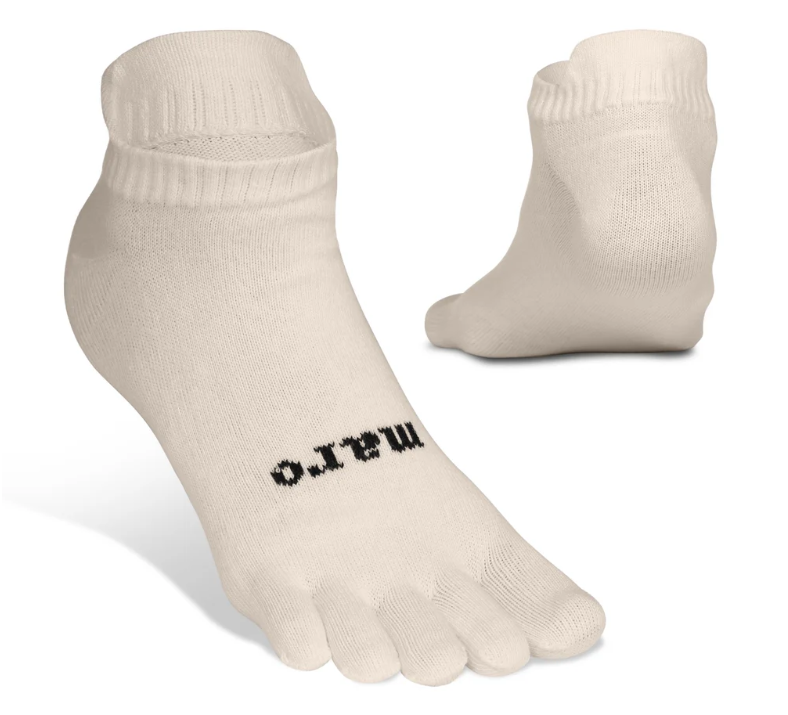Maro Organic Cotton No Show Toe Socks