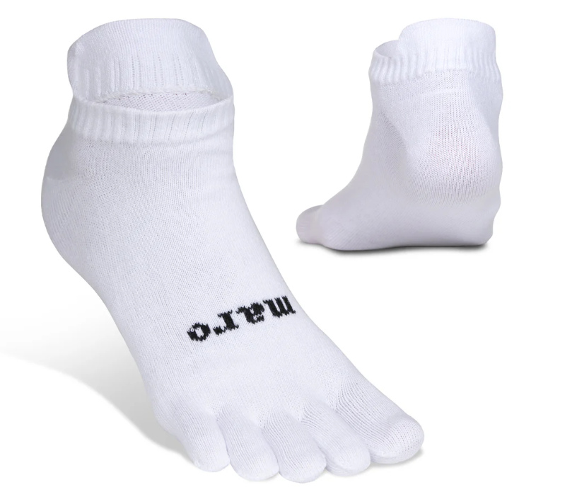 Maro Organic Cotton No Show Toe Socks