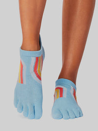 ToeSox low rise full toe yoga grip socks - sole grip detail