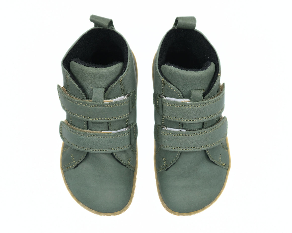OK Bare Lime Olive Winter Barefoot Boots