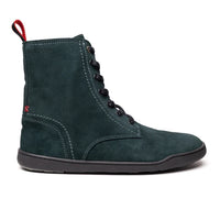 BLSN-040W Women's Barefoot Suede Boot in Pine Green - Side profile view