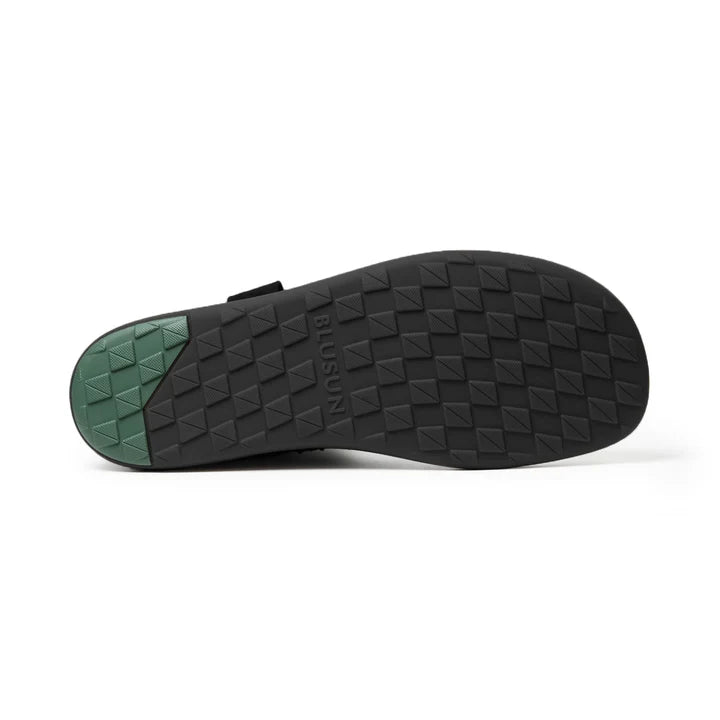 BLSN-400W Black Suede Barefoot Boot demonstrating flexible TPU sole roll and grip