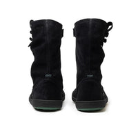 BLSN-400W Black Suede Barefoot Boot rear angle view showing slouch upper silhouette
