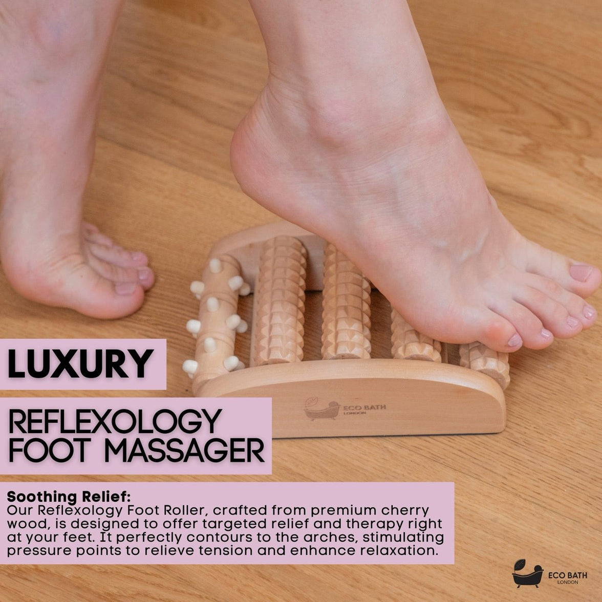 Eco Bath London reflexology foot roller, angled view