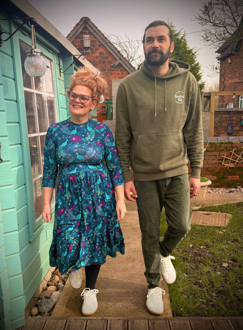 Lowenna and Daniel Adams of BarefootBrit Shop, at home in Shustoke, Warwickshire