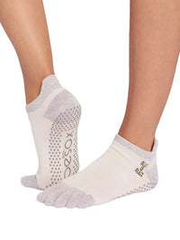 ToeSox low rise full toe yoga grip socks, Guild colourway, product image