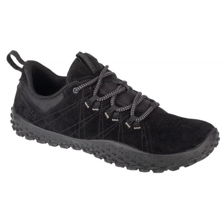Merrell Wrapt barefoot shoes in black for men - front view