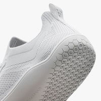 Vivobarefoot Primus Lite Knit Bright White women's barefoot trainer, top view